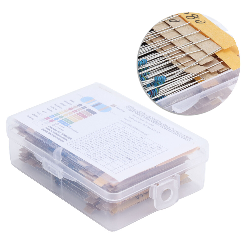 Resistor Pack 640Pcs 64 Resistance Types Metal Film 1Î© To 10Mî© 1/6W Diy Tool 4971377631721