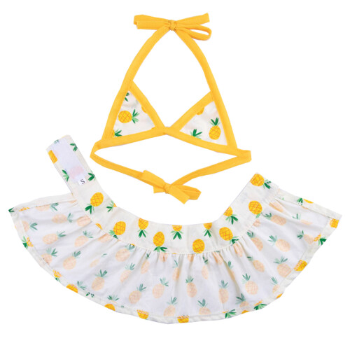 Haustier-Hunde-Partykleid, Sommerrock,-Ananas S 2