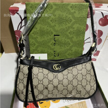 (Black) Classic G family printed armpit bag single shoulder crossbody bag