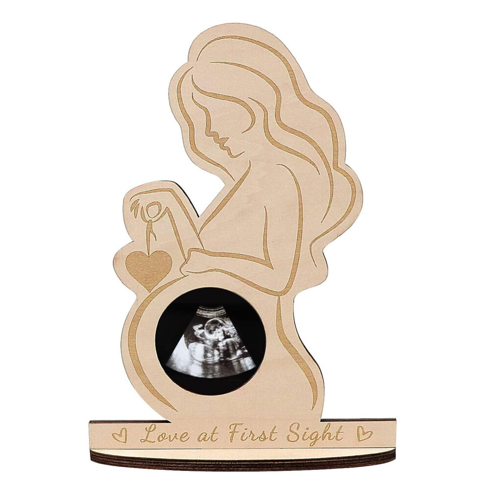 Wooden Ultrasonic Sonogram Picture Frame For Ultrasound Photos Keepsake Display For Expectant Mothers