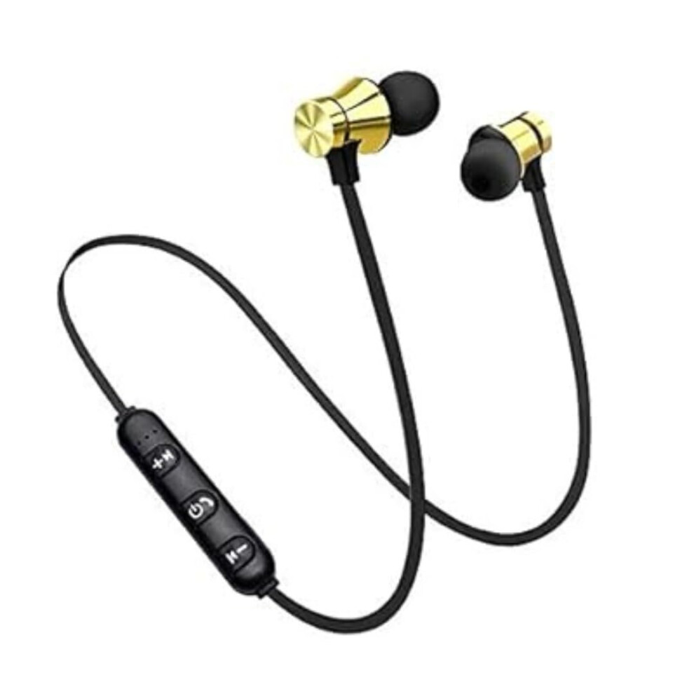 Wireless Earbuds Bluetooth Headphones With Magnetic Neckband, Ipx6 Sweatproof, Deep Bass, In-Ear Design, Color Gold 9199774278867