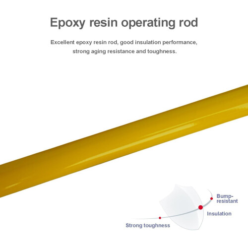 Voltage Insulated Rescue Hook with Fibreglass Telescopic Pole, 2m 2 Sections Adjustable Head 2