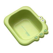 Baby Wash Basin Large Green Portable Cartoon Infant Bath Tub For Bathing And Face Washing Sturdy Lightweight