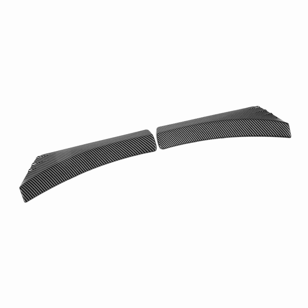 2Pcs Front Bumper Lip Angles Carbon Fiber Look 33Cm Universal Black 3371377634219