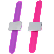 Pin Holder Bracelet 2Pack Silicone Magnet Slap Wrist Band Hairstylists Hair Clips Needle Holder Barbering Accessories