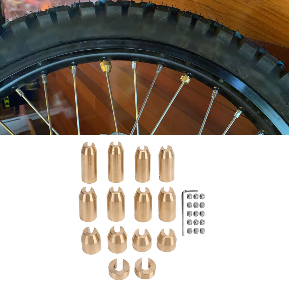 Wheel Spoke Balance Weights Brass 14Pcs Precise Durable Fit Motorcycle Wheels 8021377634638