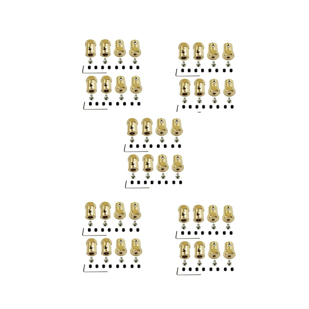 40Pcs 5Mm To 12Mm Brass Combiner Wheel Hub Hex Adapter For Wpl D12 C14 C24 B14 B24 B16 B36 Mn D90 Mn99s Rc Car Parts 6032491512551