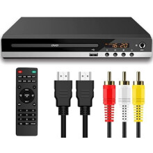 DVD Player For TV USB Multifunction CD VCD Player With HDMI AV Cable 1080p Upscaling Full HD Remote Control