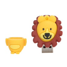 Pen drive USB para armazenamento de dados, design fofo de animais, chips Classe A garantem alta velocidade e compatibilidade com Windows, Mac OS e