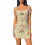 (S, Creamy) Robe mini moulante d'été festive 2