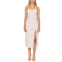 (L, Floral) Rochie midi fără coapsă, slim