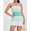 (M, Green) Robe mini rayée et cocktails. 4