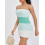 (M, Green) Robe mini rayée et cocktails. 5