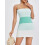 (L, Green) Robe mini rayée et cocktails. 5