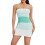 (M, Green) Robe mini rayée et cocktails. 1