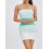 (M, Green) Robe mini rayée et cocktails. 2
