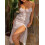 (L, Floral) Rochie midi fără coapsă, slim 2