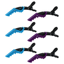 Pinces à cheveux crocodile articulées à dents larges, idéales pour une utilisation en salon, offrant une excellente prise en main et une grande