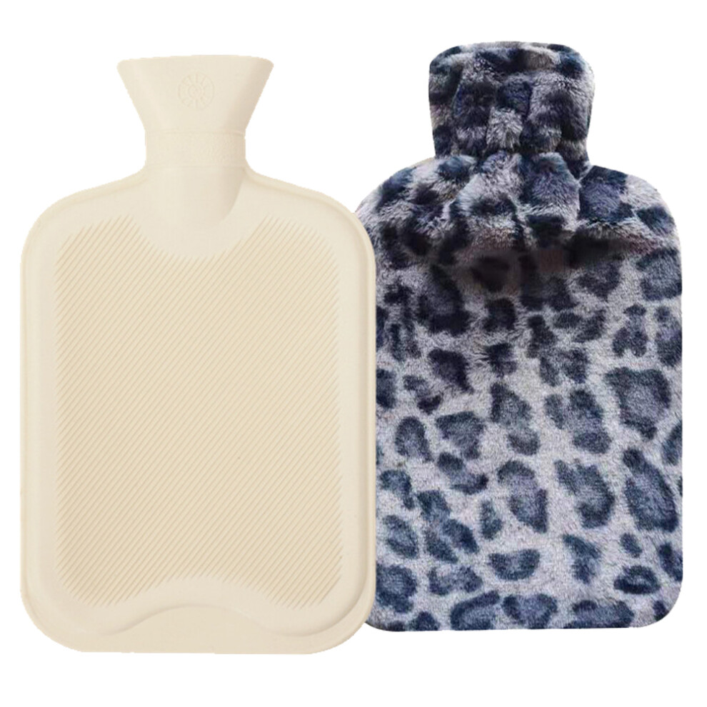 Hot Water Bottle with Soft Cover, Non-Toxic Odorless Harmless Large Capacity PVC Hot Water Bag for Cold & Hot Compress, Menstrual Cramps Relief, Expl