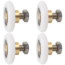 Shower Door Rollers 4Pcs 25mm/1.0Inch Diameter HeavyDuty LoadBearing Replacement Wheels for Bathroom Accessories