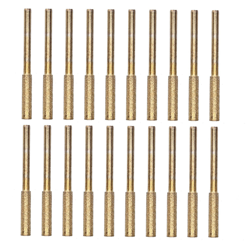 Chainsaw Sharpener 20Pcs Burr Grinding Stone File 4Mm Gold For Chainsaw Sharpening 9199774280235