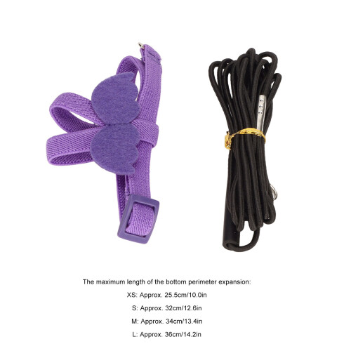 Super Light Purple Bird Harness & Leash, Adjustable, Bite Resistant 2