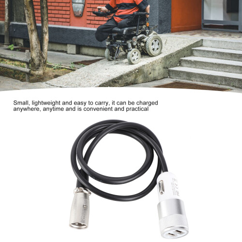Rollstuhlbatterieladekabel 12V-24V, schnelles Kabel für Joystick-Controller 1