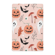 Crib Sheets For Baby Boys Halloween Pumpkins Ghosts Leaves Design For Standard Crib And Toddler Mattress Pad Size Small
