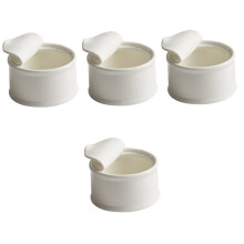 Soda Can Ceramic Bowl Set of 4, Mini Baking Pans and Ramekins, 9.5x9.2x7.3 cm, White Ceramic, Oven Safe