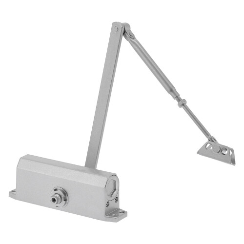 Hydraulic Door Closer with Buffer, Adjustable Spring, 202x65x70mm