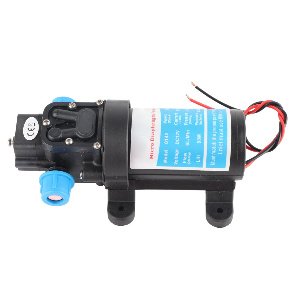 Dc 12V Micro Diaphragm Pump 6L/Min 9Kg Pressure For Car Washing 6931377641364