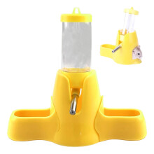 Hamster Water Bottle 80ML Capacity With Stand And Two Food Dispensers Cage Accessory