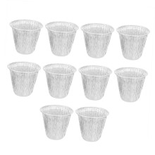 10pcs Disposable Bbq Grease Bucket Liners Heat Aluminum Foil Deep Round TravelFriendly Grilling Frying