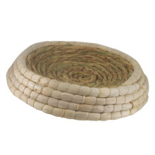 Cuccia per Gatto in Paglia Traspirante, Scatola Rotonda Annusata a Mano, 28cm