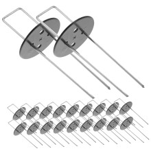 20 Sets Heavy Duty Metal Garden Stakes UShaped Ground Nails for Securing Turf and Landscape Fabrics