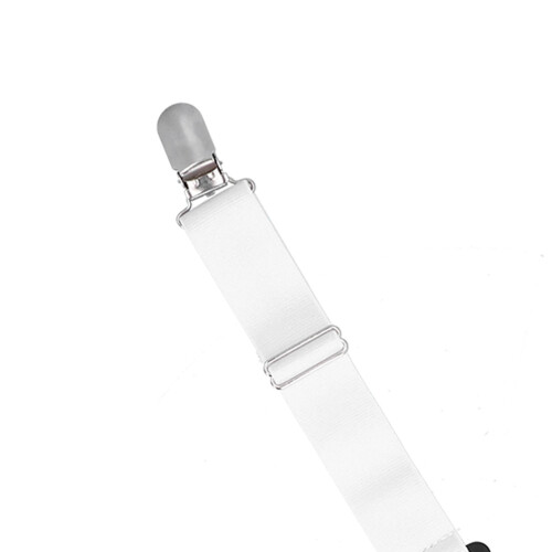 Adjustable Bed Sheet Fastener Straps in White 4PCS Durable and Non-Slip 1