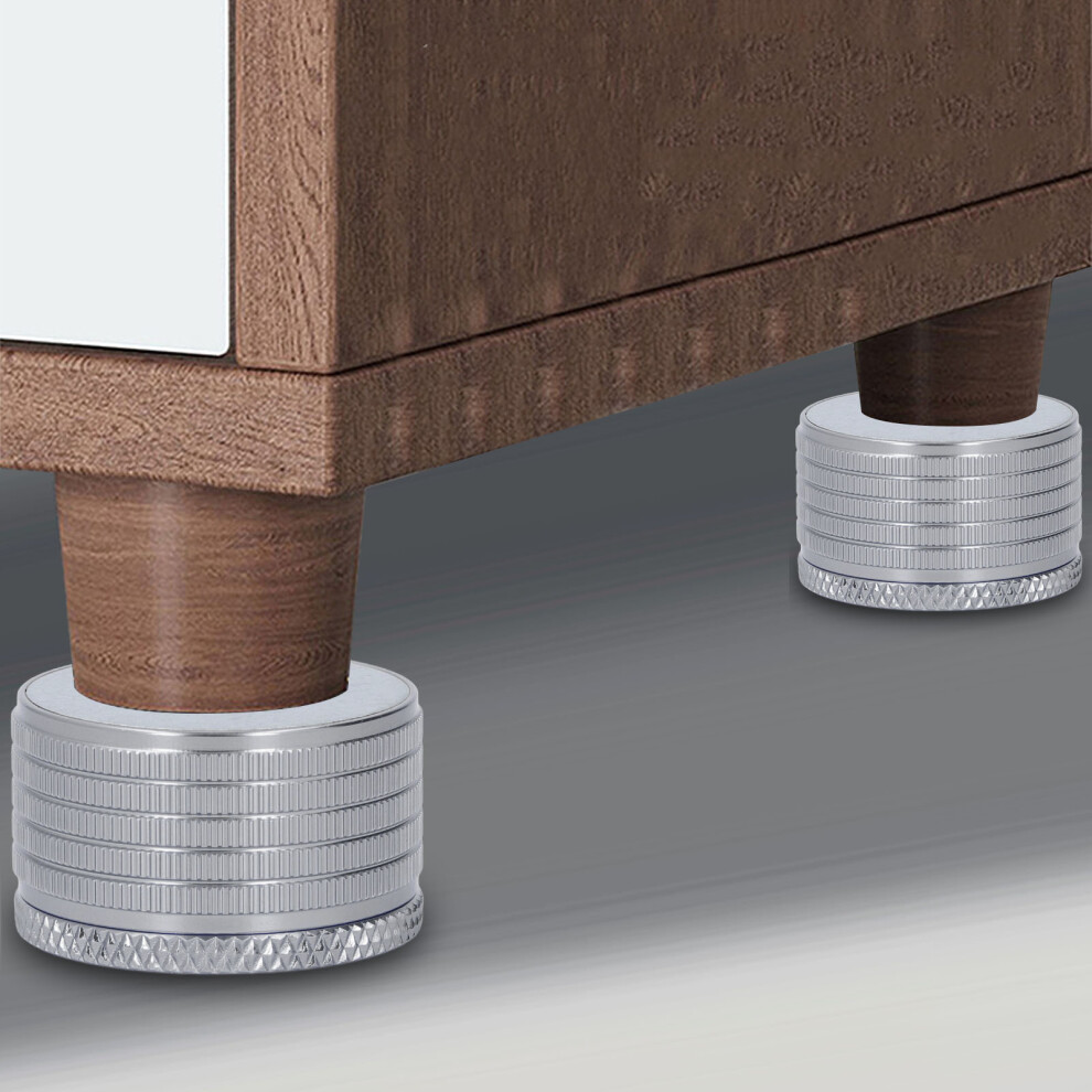 Furniture Riser 2 Pcs Adjustable 23-37Mm Aluminum Alloy Supports 50-500Kg Gray 3561382432881