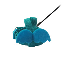 Pet Bird Harness Vest Elastic Harness Leash-Blue Peony XS
