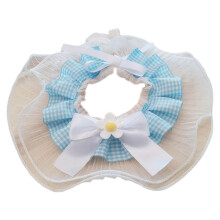 Adjustable Floral Cat Dogs Collar Neckerchief Pet Lace Bib-XS C