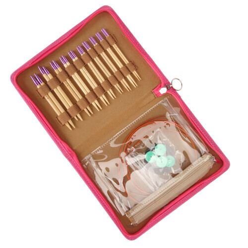 10 Pairs Interchangeable Circular Knitting Needles Set with Storage Bag