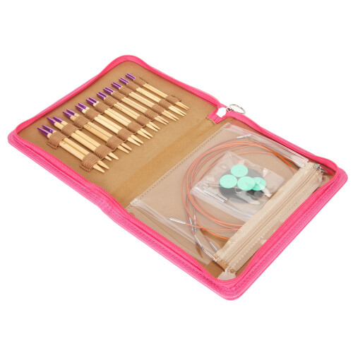 10 Pairs Interchangeable Circular Knitting Needles Set with Storage Bag 2