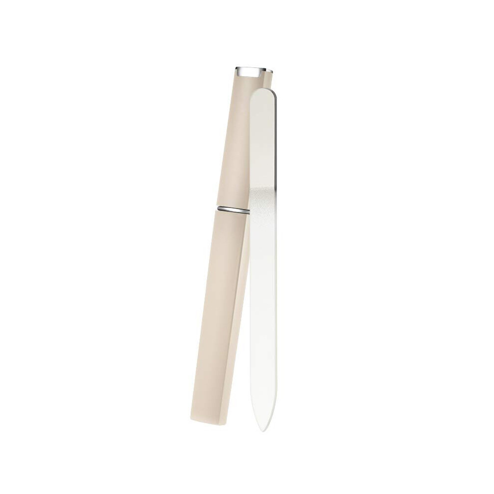 Double-Sided Etched Crystal Glass Fingernail File, Effortlessly Shapes Nails With Gentle Care, Seal Keratin Layers, Travel-Essential, Reusable Lifeti