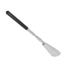 Schuhanzieher mit rutschfestem Griff, ergonomisches Design mit verstellbarer Länge, langer Griff, teleskopischer Verbandanzieher aus Edelstahl für