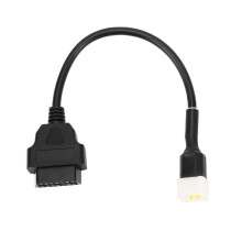 Pin OBDII to OBD2 Adapter, Connect OBD2 OBDII 16 pin to 6 pin connector for Motorcycle Systems, High-Quality Material Build for Stable Diagnostic