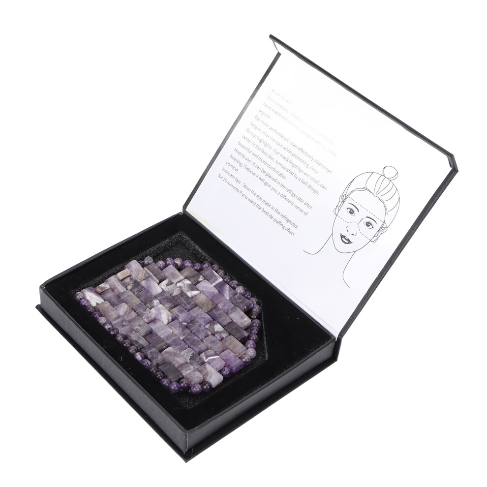 Jadestone Eye Pad for Wrinkle Relief, 22.5x9.5cm, Natural Amethyst