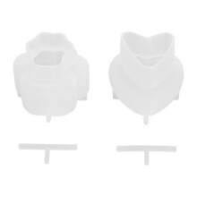 Molde de silicona flexible para hacer velas con forma de corazón y pata de gato. Molde reutilizable para manualidades DIY. Diseño de fácil