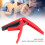 Spring-Loaded Ukulele Capo Plastic Pitch Tuner with Easy Tuning Red Accessory 3