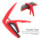 Spring-Loaded Ukulele Capo Plastic Pitch Tuner with Easy Tuning Red Accessory 6