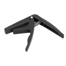 Plastic Ukulele Capo with Silicone Cushion, Spring String Instrument Accessory Black