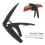 Plastic Ukulele Capo with Silicone Cushion, Spring String Instrument Accessory Black 7